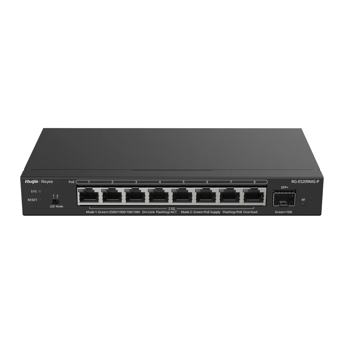RUIJIE RG-ES209MG-P, switch PoE untuk data dan daya perangkat jaringan