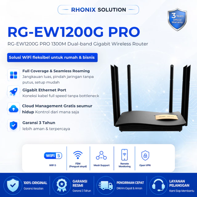 RUIJIE RG-EW1200G PRO Routeur Gigabit sans fil dual band 1267 Mbps