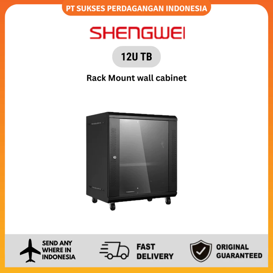 SHENGWEI 12U TB rack-mount wall cabinet from the PT Sukses Perdagangan Indonesia catalog