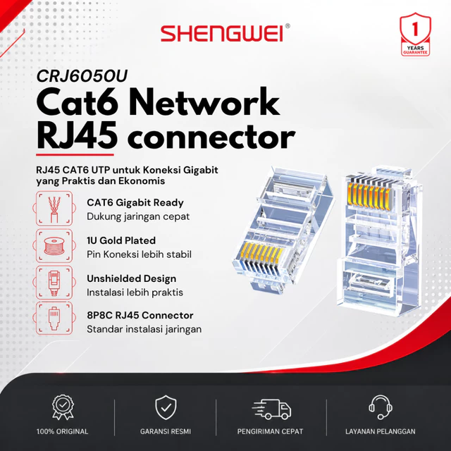 Shengwei Cat6 Network RJ45 connector CRJ6050U